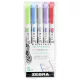 Szövegkiemelő készlet, 1,4/4,0 mm, kétvégű ZEBRA "Mildliner Cool & Refined" 5 szín