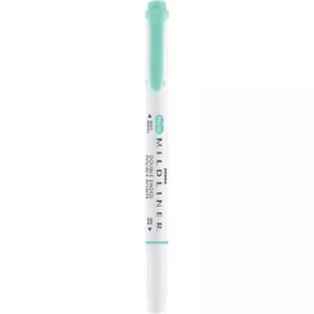   Szövegkiemelő, 1,0/3,5 mm, kétvégű, ZEBRA "Mildliner Fluorescent", türkiz