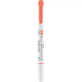   Szövegkiemelő, 1,0/3,5 mm, kétvégű, ZEBRA "Mildliner Warm", cinóber