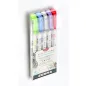   Ecsetirón készlet, kétvégű ZEBRA "Mildliner Cool & Refined", 5 szín