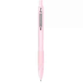   Golyóstoll, 0,27 mm, nyomógombos, rózsaszín tolltest, ZEBRA "Z-Grip Pastel", kék