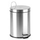 Pedálos szemetes, rozsdamentes acél, kivehető műanyag vödörrel, 3 liter