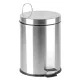 Pedálos szemetes, rozsdamentes acél, kivehető műanyag vödörrel, 5 liter