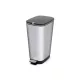 Pedálos szemetes, fémhatású, 45 l, CURVER "Chic", ezüst