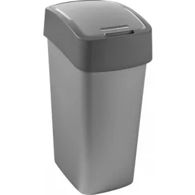   Billenős szelektív hulladékgyűjtő, műanyag, 45 l, CURVER, szürke/szürke