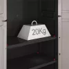 Szerszámtároló szekrény, magas, műanyag, KETER "Pro", fekete-szürke