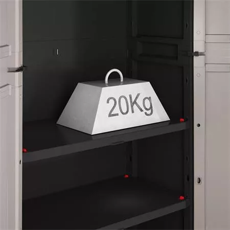 Szerszámtároló szekrény, magas, műanyag, KETER "Pro", fekete-szürke