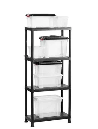 Polcrendszer, 4 polccal, 60 cm, KETER "Plus Shelf"