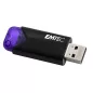   Pendrive, 128GB, USB 3.2, EMTEC "B110 Click Easy", fekete-lila