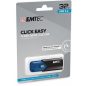   Pendrive, 32GB, USB 3.2, EMTEC "B110 Click Easy", fekete-kék