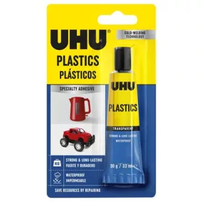 Ragasztó, univerzális, 30 g, UHU "Plastic"