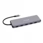   USB elosztó-HUB, 2xUSB-C PD/2xHDMI/DP/6xUSB-A/RJ45/audio, VERBATIM