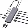 USB elosztó-HUB, 2xUSB-C PD/2xHDMI/DP/6xUSB-A/RJ45/audio, VERBATIM