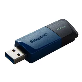   Pendrive, 64GB, USB 3.2, KINGSTON "Exodia M", fekete-kék