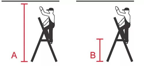 Állólétra, 6 lépcsőfokos, alumínium, KRAUSE "Safety"