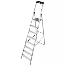   Állólétra, 8 lépcsőfokos, alumínium, KRAUSE "Safety"