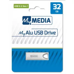   Pendrive, 32GB, USB 3.2 Gen1, alumínium ház, MYMEDIA "Alu" (by VERBATIM)