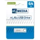 Pendrive, 64GB, USB 3.2 Gen1, alumínium ház, MYMEDIA "Alu" (by VERBATIM)