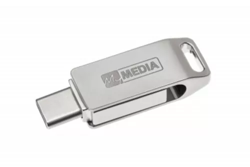 Pendrive, 64GB, USB 3.2 Gen1 + USB-C, alumínium ház, MYMEDIA "Dual" (by VERBATIM)