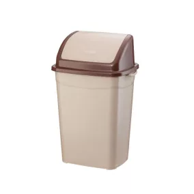 Planet Billenőfedeles szemetes kuka, műanyag, barna, 9 L