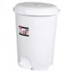 Planet Pedálos szemetes kuka, műanyag, LUXURY fehér, kivehető kosárral, 50L NO5