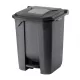 Planet Szelektív hulladékgyűjtő konténer, műanyag, pedálos, antracit, fekete, 50L