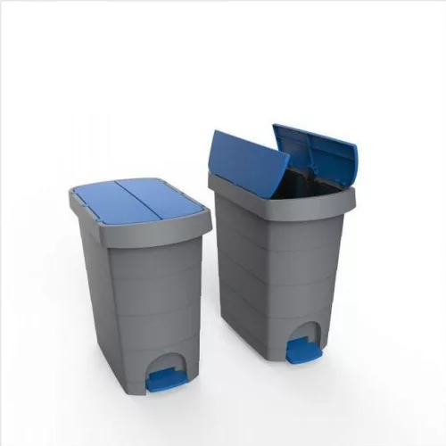 Planet Pelikán Slim pedálos szemetes eco antracit színű, sárga fedéllel 60L