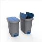   Planet Pelikán Slim pedálos szemetes eco antracit színű, sárga fedéllel 60L