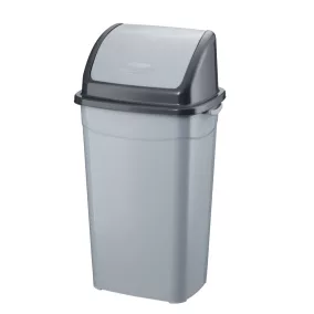   Planet Billenőfedeles szemetes kuka, műanyag, szürke/antracit, 70 L