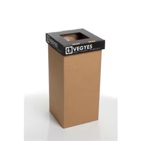   Szelektív hulladékgyűjtő, 20 l, RECOBIN "Mini", fekete