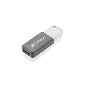   Pendrive, 128GB, USB 2.0, VERBATIM "Databar", szürke