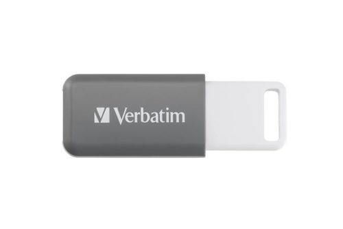 Pendrive, 128GB, USB 2.0, VERBATIM "Databar", szürke
