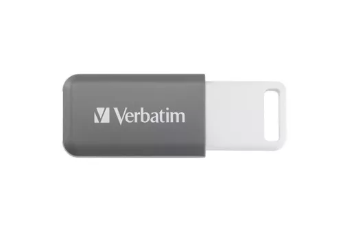 Pendrive, 128GB, USB 2.0, VERBATIM "Databar", szürke