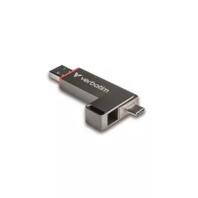   Pendrive, 256GB, USB-A/C 3.2 Gen1, VERBATIM "Dual QuickStick", fekete