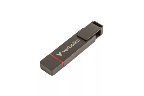 Pendrive, 256GB, USB-A/C 3.2 Gen1, VERBATIM "Dual QuickStick", fekete