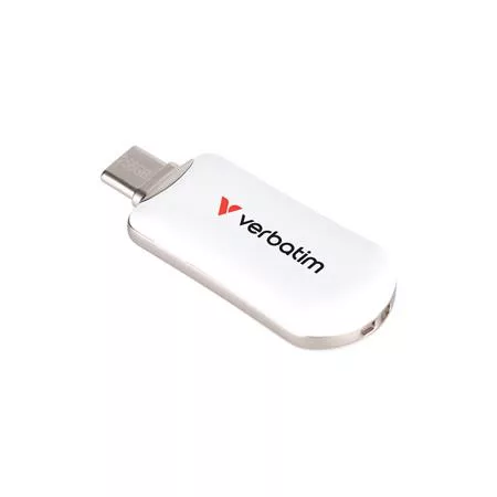 Pendrive, 256GB, USB-C 3.2 Gen1, VERBATIM "Plectra", fehér
