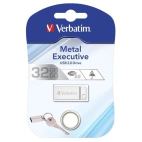   Pendrive, 32GB, USB 2.0,  VERBATIM "Executive Metal", ezüst