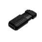   Pendrive, 8GB, USB 2.0, 10/4MB/sec, VERBATIM "PinStripe", fekete