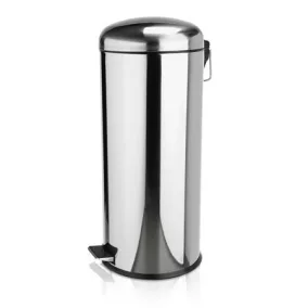   Pedálos szemetes, ipari, fém, horganyzott, 30 l, kivehető vödörrel
