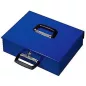   Pénzkazetta, Euro bankjegyekhez és érmékhez, 35,5x27,5x10 cm, WEDO "UNIVERSA", kék