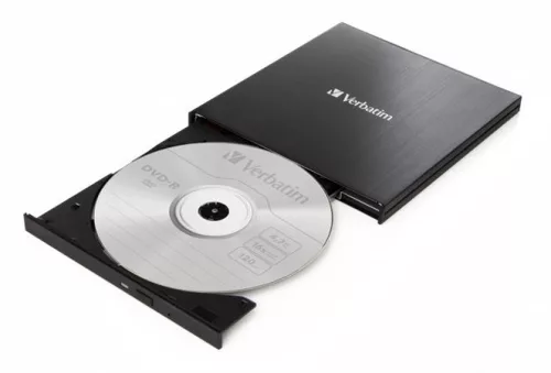 CD/DVD író, vékony, fém ház, USB 3.2 - USB-C, VERBATIM