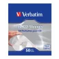   CD/DVD boríték, papír, ablakos, bebújtatós fül, VERBATIM, fehér