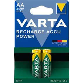   Tölthető elem, AA ceruza, 2x2600 mAh, előtöltött, VARTA "Power"