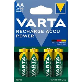   Tölthető elem, AA ceruza, 4x2600 mAh, előtöltött, VARTA "Power"