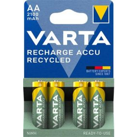   Tölthető elem, AA, ceruza, újrahasznosított, 4x2100 mAh, VARTA