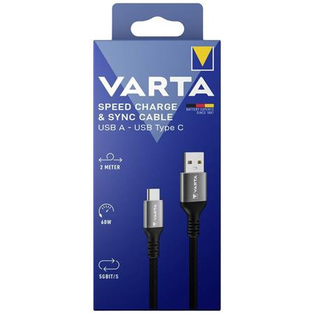 USB kábel, USB A – USB-C, 2m, VARTA