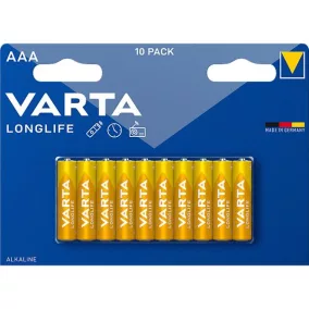   Elem, AAA mikro, 10 db, műanyagmentes, VARTA "Longlife"