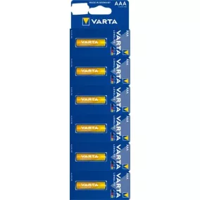   Elem, AAA mikro, 6 db, egyesével téphető, VARTA "Longlife Kartella"