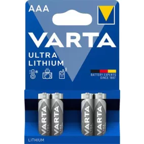   Elem, AAA mikro, 4 db, lítium, VARTA "Ultra Lithium"