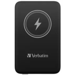   Power bank, mágneses (vezeték nélküli), 10.000mAh, VERBATIM "MCP-10, fekete